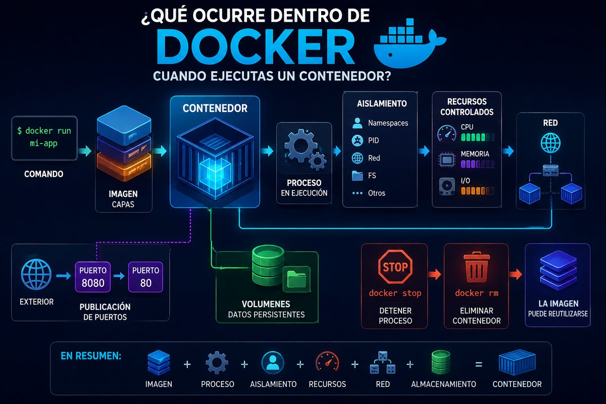 ¿Qué ocurre dentro de Docker cuando ejecutas un contenedor?